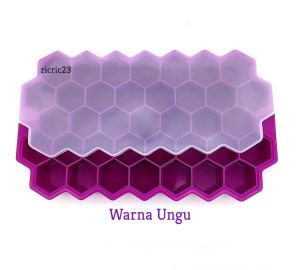 37 GRID HONEYCOMB ICE GRID CETAKAN ES DENGAN PENUTUP 37 LUBANG BENTUK SARANG MADU KARET SILIKON CETAK ES BATU BUAH COKLAT PUDING JELLY JELY
