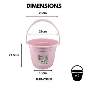 KJB Plastic Water Pail Bucket - High Quality Polypropylene Multipurpose Washing & Cleaning