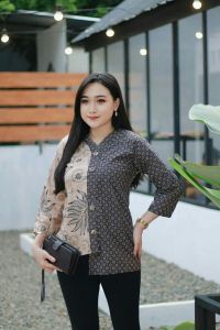 atasan batik wanita modern terbaru baju batik wanita kerja seragam terbaru blouse batik atasan wanita modern kerja Atasan Batik Lengan Panjang Bahan Katun Batik Terbaru - Lazada