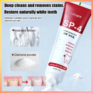Whitening Toothpaste Sp-4 Probiotics Remove Yellowing Clean Tartar Tea Stains Smoke Stains Fresh Mouth Remove Bad Breath 益生菌牙膏 Ubat Gigi Probiotik