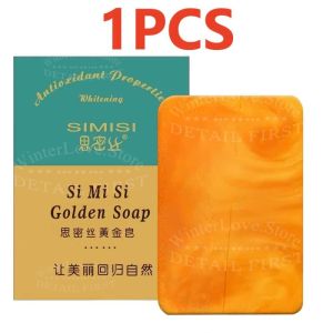 Handmade Amino Acid & Gold Leaf Essential Oil Soap (80g): Anti-Aging Skin-Nourishing Anti-Mite Cleansing And Long-Lasting Fragrance Leaves Skin Soft And Smooth. Foaming Net Included.
