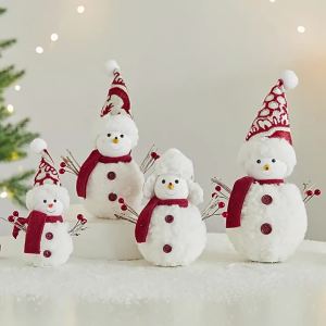 Christmas Foam Doll Ornament Family Festival Cozy Atmosphere Prop Mall Store Festival Decoration Snowman Doll