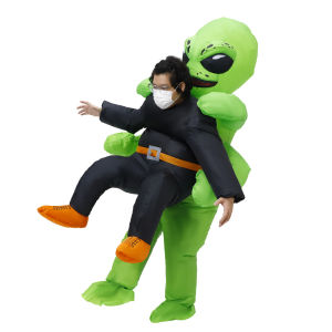 Inflatable Alien Cosplay Costume Suit Performance Fancy Dress Funny Halloween Carnival Theme Party for Adult Men Women