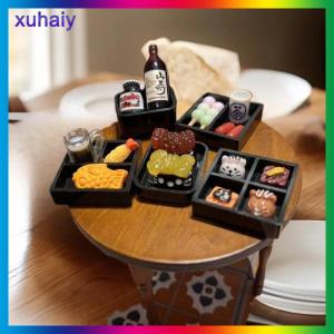 xuhaiy Dollhouse Nhật Bản Ẩm Thực Thực Phẩm 5-Mảnh Thiết Lập Thu nhỏ Mô Hình Phụ Kiện Nhà Bếp Trẻ Em Giả Vờ Chơi Đồ Chơi Trang Trí Mô Hình Thiết Lập Quà Tặng