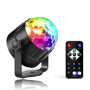 Disco Light Party LED Crystal Magic Ball RGB Multicolor Dancing Lights Stage Lights Remote Control DJ Music Lights