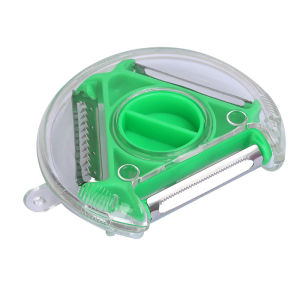 3 in 1 Stainless Steel Peeler Shredder Portable Manual Vegetable Fruit Cutter Multifunctional Scraper Kitchen Tool