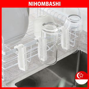 2pcs-Kitchen PP Cup Holder Clip Hang on Draining Tray Basket Dish Rack for Cups Bottles Glasses Milk Bottles Accessories Holders Organizer