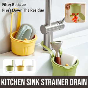 Clean Sink Basket Kitchen Sink Strainer Drain Multifunctional Drain Shelf Easy Disassembly Hangs On Faucet