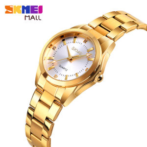 SKMEI Women Quartz Watch Fashion Lady Wristwatch Stainless Steel Strap 30m Waterproof 1620