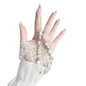 Elegant Handmade Beaded Keychain Pendant Mobile Phone Chain Strap Fashion Cellphone Rope Women Telephone Lanyard Jewelry