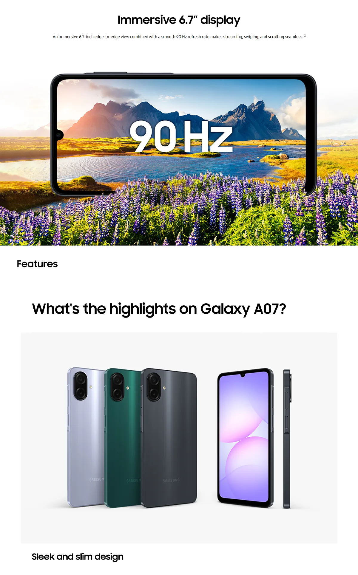 Samsung A07 Price in Singapore – $128 (4 GB + 128 GB) | Red White