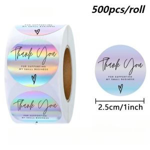 500PCS Thank You Stickers Seal Labels Paper Decoration Sticker For Handmade Gift Labels Stationery
