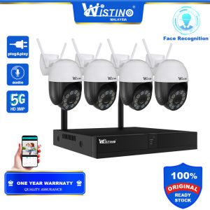 Wistino NVR Kits Plug and Play 4CH FHD 6MP NVR CCTV System HD 6MP IP CAMERA Wireless Surveillance WIFI Kits P2P Outdoor IR Night Vision Audio Cctv Camera For House