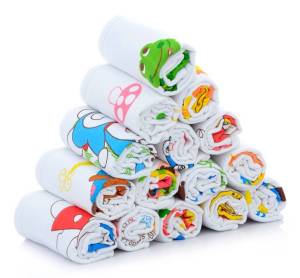 C0019 ผ้าสาลู ผ้าห่มผ้าเช็ดตัว2ชั้น ผ้าสาลูรังผึ้ง ขนาด 60x120 cm.