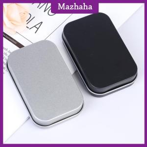 Mazhaha ชุดอุปกรณ์เอาชีวิตรอดกล่องดีบุกขนาดเล็กแบบฝาพับโลหะเปล่ากล่องเก็บของกล่องจัดระเบียบสำหรับกุญแจเหรียญลูกกวาด