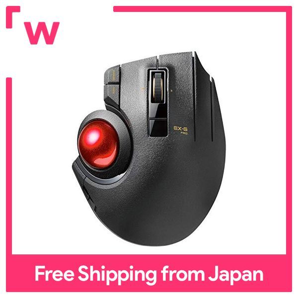 Mouse Trackball Wireless Elecom EX-G Pro - 8 Tasti Programmabili, Connessione Bluetooth/cavo, Sensore Ottico Fino A 1500 DPI