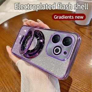 Soft Case Infinix Smart 8 Plus Glitter Ring Magnetic Handphone