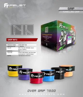 FELET Over Grip 750D Anti-Slip Badminton Grip (100%Original)