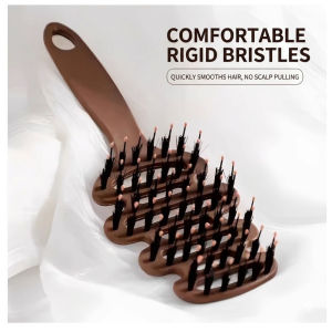 Pine Tower Shape Hair Smoothing Comb Fluffy Massage Anti-Static Bristle Hair Brush