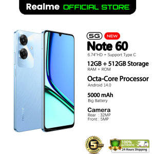Realme note 60 Original 12+512GB 6.74inch Cellphone Big Sale 5G smartphone 5000mAh Android Phone