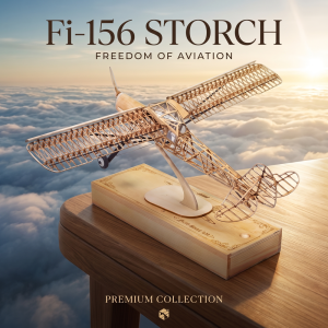 Real Hawk FI-156 Storch 500mm Balsa Wood Model Kit Laser Cut Static Display