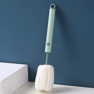 Sponge Detachable Replacement Cup Brush with Long Handle for Baby Bottles Glass Wine Bottles Mugs Household Cleaning Brush Cup Cleaning Brush