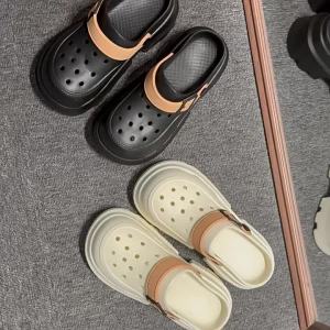 [Free Shipping] New Summer Breathable Non-Slip Thick-Soled Open-Toe Clogs For Women Designed For Outdoor Wear With A Simple And Stylish Look And A Height-Enhancing Effect