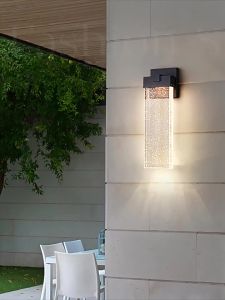 SXH  Crystal Outdoor Wall Lamp Waterproof Balcony Hanging Wall Lamp Villa Corridor Aisle Exterior Wall Lamp Simple Outdoor Courtyard Lamp