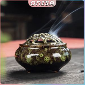 Onisa Ceramic Incense Burner Vintage Incense Stick Shelf Yoga Spa Home Decoration