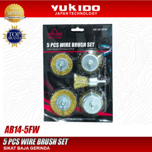 FREED Sikat Kawat Mangkok Mini Kuningan Set Isi 5 Pcs - Sikat mesin bor