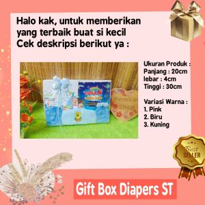 [BELI 2 GRATIS 1 CELEMEK BAYI] Kado Bayi Newborn Baby Gift Box Diapers Ekonomis