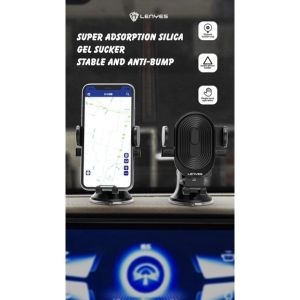 Promo CAR Holder LENYES CR123 Car Mount Tempel Dasbor Kaca Mobil Meja Kuat Kokoh Penyangga Dudukan HP 360 rotasi original