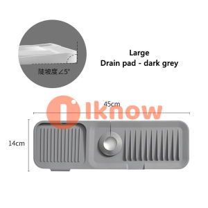 I Know Tấm Thoát Nước Vòi Mặt Trên Quầy Bếp Chống Bắn Nước Bằng Silicon Tấm Xà Phòng Chống Trượt Cho Bồn Rửa Gia Dụng