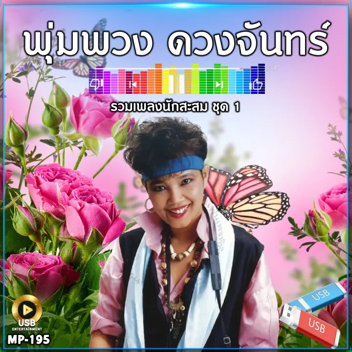 แฟลชไดร์ รวมเพลง พุ่มพวง ดวงจันทร์ 20 อัลบั้ม 224 เพลง รหัส MP-195 ...