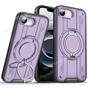 Casing For Apple IPhone 16e IPhone16e I Phone16 e 2025 Phone Case Magnetic Shockproof Armor Protection Ring Stand Back Cover For I16E SE4