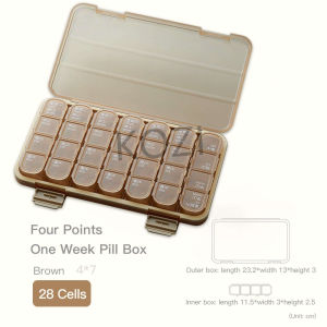KOZI 7 Days 28 Grid Medicine Organizer Medicine Box Weekly Pill Storage Pill Box Case tasteless Container