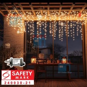 2026 Hari Raya Lights 5M 256LED Fairy Lights Icicle Lights 8Modes Curtain Lights For Ramadan Hari Raya Decoration
