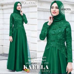 Gamis Terbaru 2025 Crinkle Airflow Mix Brokat Modern Baju Kondangan Viral Gamis Muslim Wanita Lebaran Model Baru yang Mewah dan Elegant dengan Harga Termurah Bisa Cod