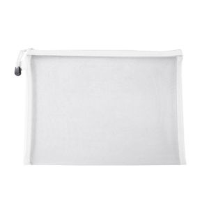 YUNAFIN with zipper A4 Document Bag Paper Organizer Large Capacity Zipper Pencil Case Simple Stationery Transparent Mesh File Folder