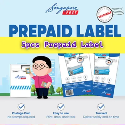[Normal Mail] [5 pcs] SingPost Prepaid Postage Label Tracked to Letterbox for Local delivery within Singapore