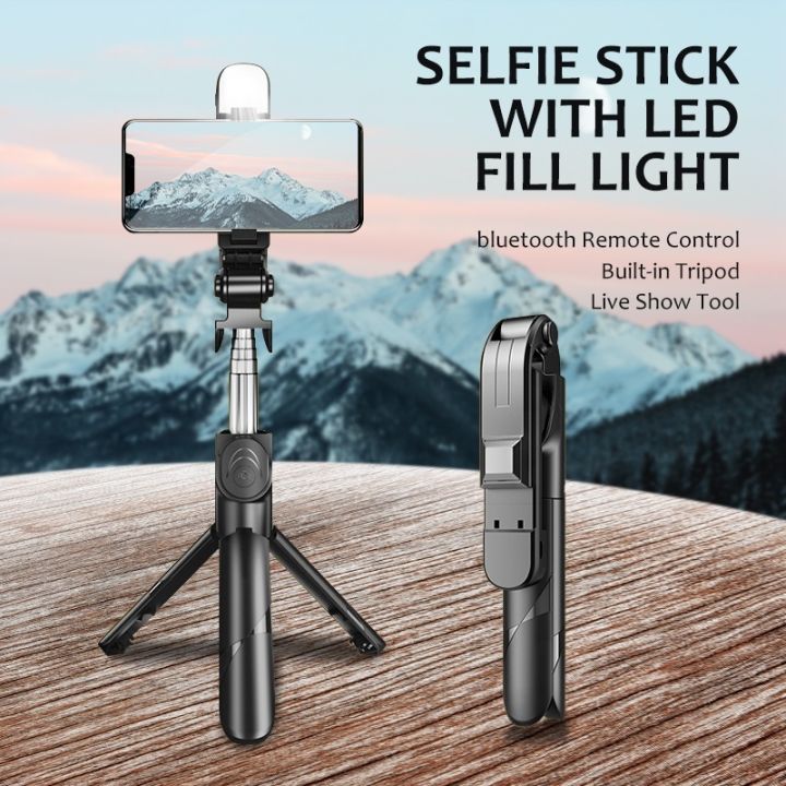 in wireless bluetooth selfie stick for cellphone tripod stand