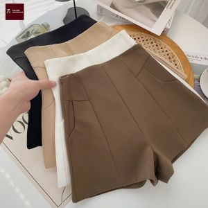 Quần Short Cạp Cao Cao Cấp Khóa Kéo Sau  Quần sọt lưng cao cho nữ