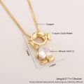 ZFZDR0LH Golden Plated Boys Girls Pendant Necklace Trendy Style Copper Base Hollow Pendant Fashion Lovely Charm Gold Plated Chain Birthday Gifts. 