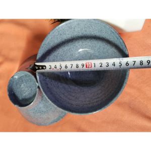 Tô nhựa melamine vân đá xanh đựng cơm bún phở tô xoắn miện loe - Tox16/17/18 cm