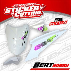 Striping Stiker UV Transparan Beat karbu - List Stiker transparan Beat karbu - Kode : 001