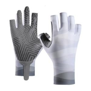 Upf50 + Mặt trời bảo vệ găng tay găng tay cho câu cá đi bộ đường dài thoải mái găng tay không ngón thoáng khí chống trượt găng tay đàn hồi