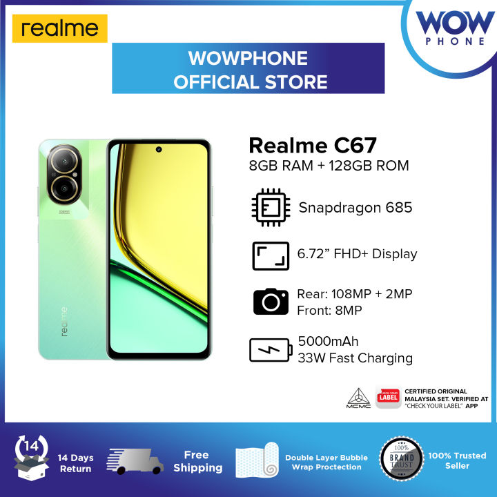 Realme C67, 256GB, 8GB RAM, Dual SIM, 4G LTE - Sunny Oasis price in Egypt
