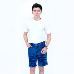Celana Jeans Pendek Pria Wringkle Kerut Gaya Casual Nyaman dan Stylish