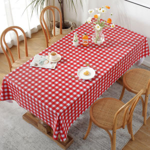 Checkered Tablecloth Waterproof Oil Proof Washable Gingham Picnic Dining Table Cover Home