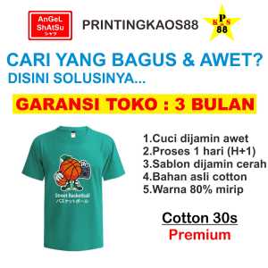 Kaos Custom - Sablon Kaos High Quality - Cotton Combed 30s Premium
